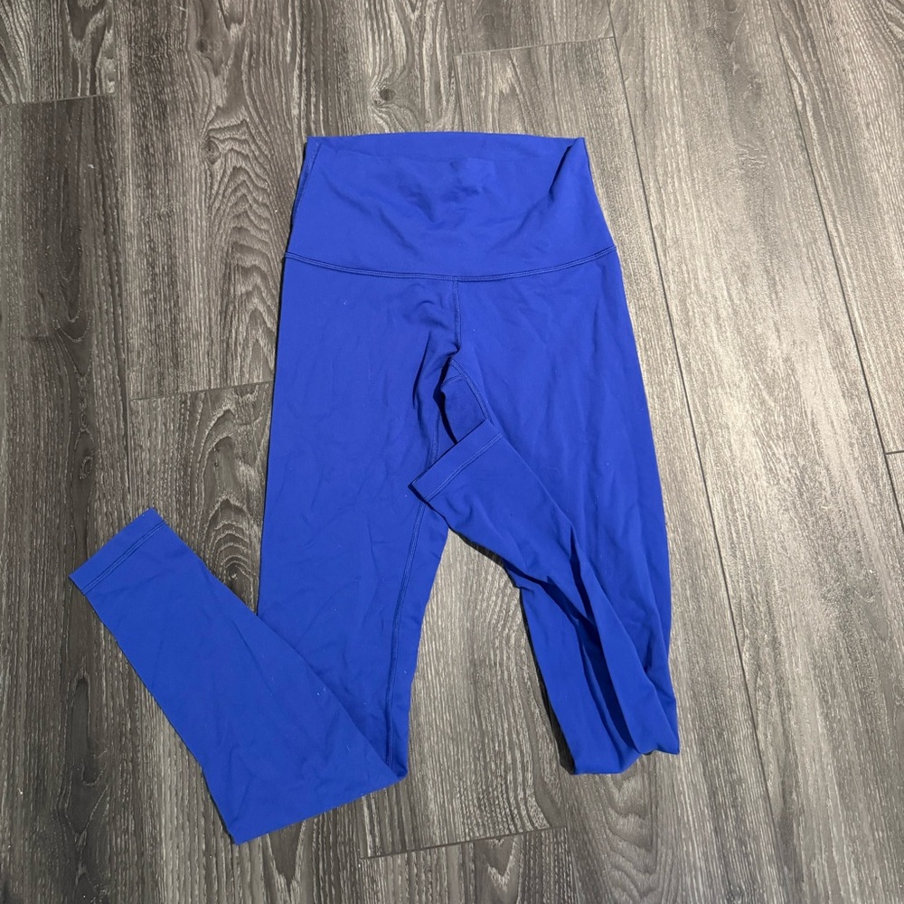 Lulu Lemon Vibrant Blue High-Waisted Leggings